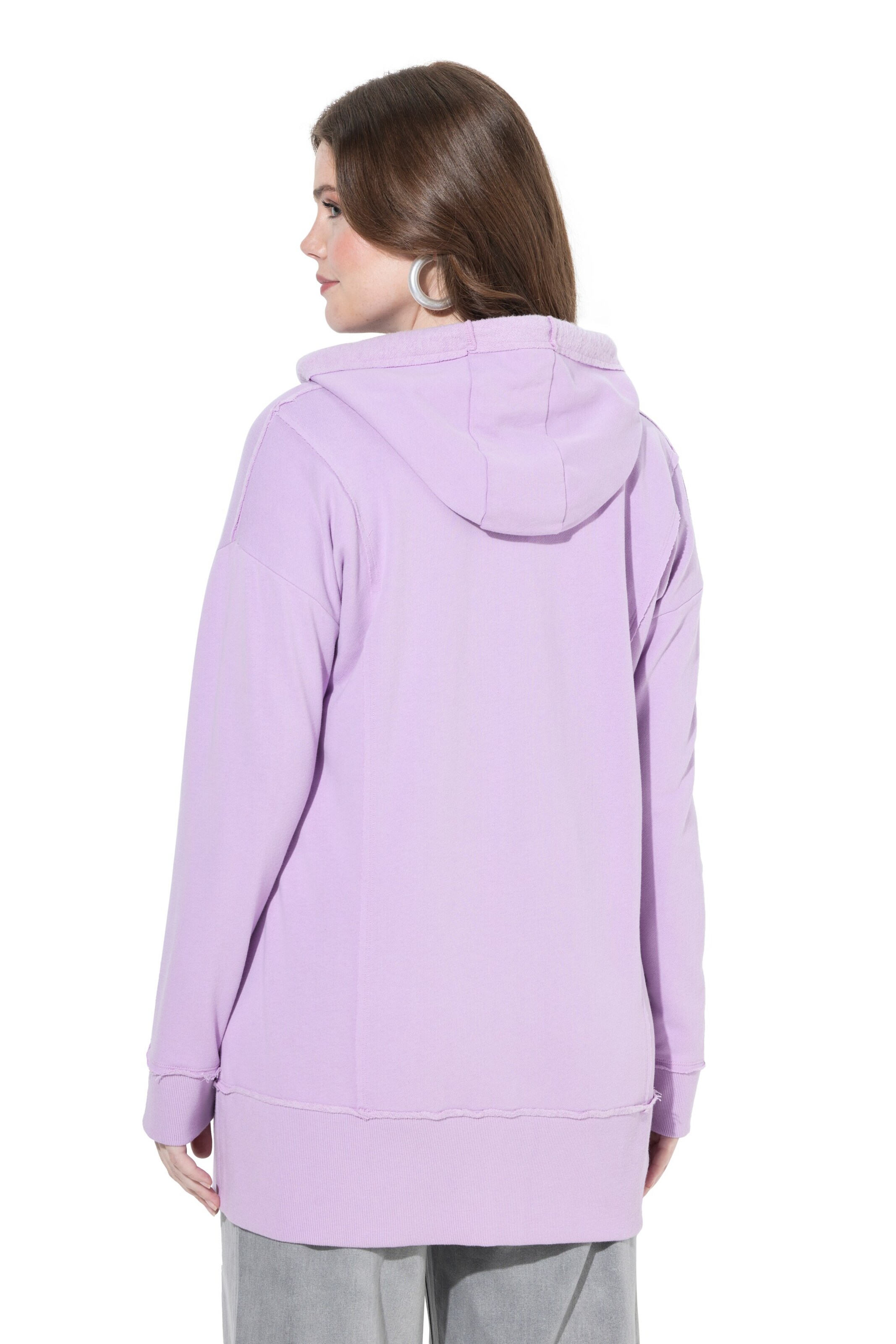 Ulla Popken Sweat jacket in Purple