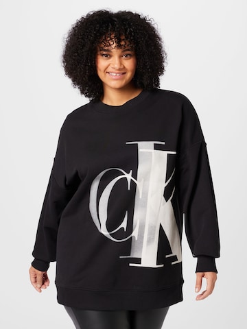 Calvin Klein Jeans Curve Sweatshirt in Black: front