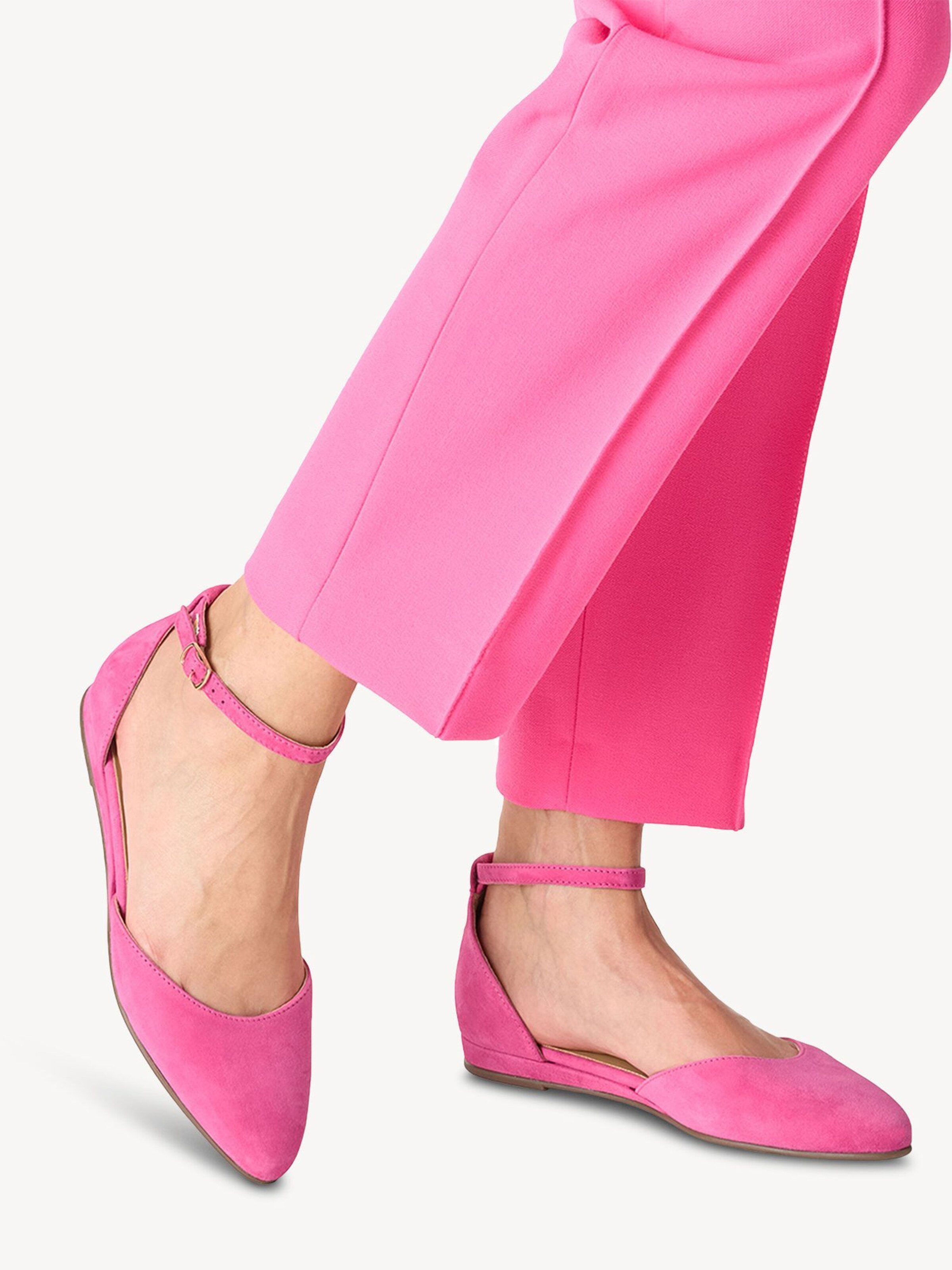 Ballerines à lanières Tamaris en rose : devant