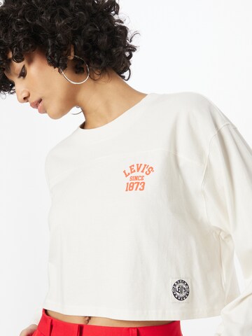 LEVI'S ® Тениска 'GR Crop Football Tee' в бяло