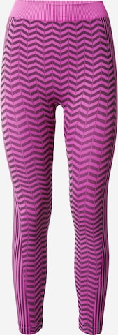 Nasty Gal Skinny Leggings in Purple: front