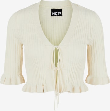 Cardigan 'VELLA' PIECES en beige : devant