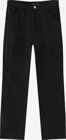 Pantaloni cargo di Pull&Bear in nero: frontale