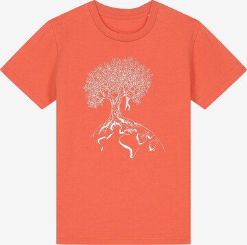 Life-Tree Tričko 'Kids Unisex Hanging On' – oranžová: přední strana