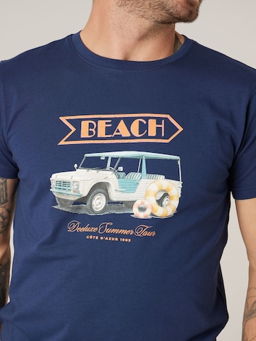 T-Shirt ' BEACHWAY ' Deeluxe en bleu