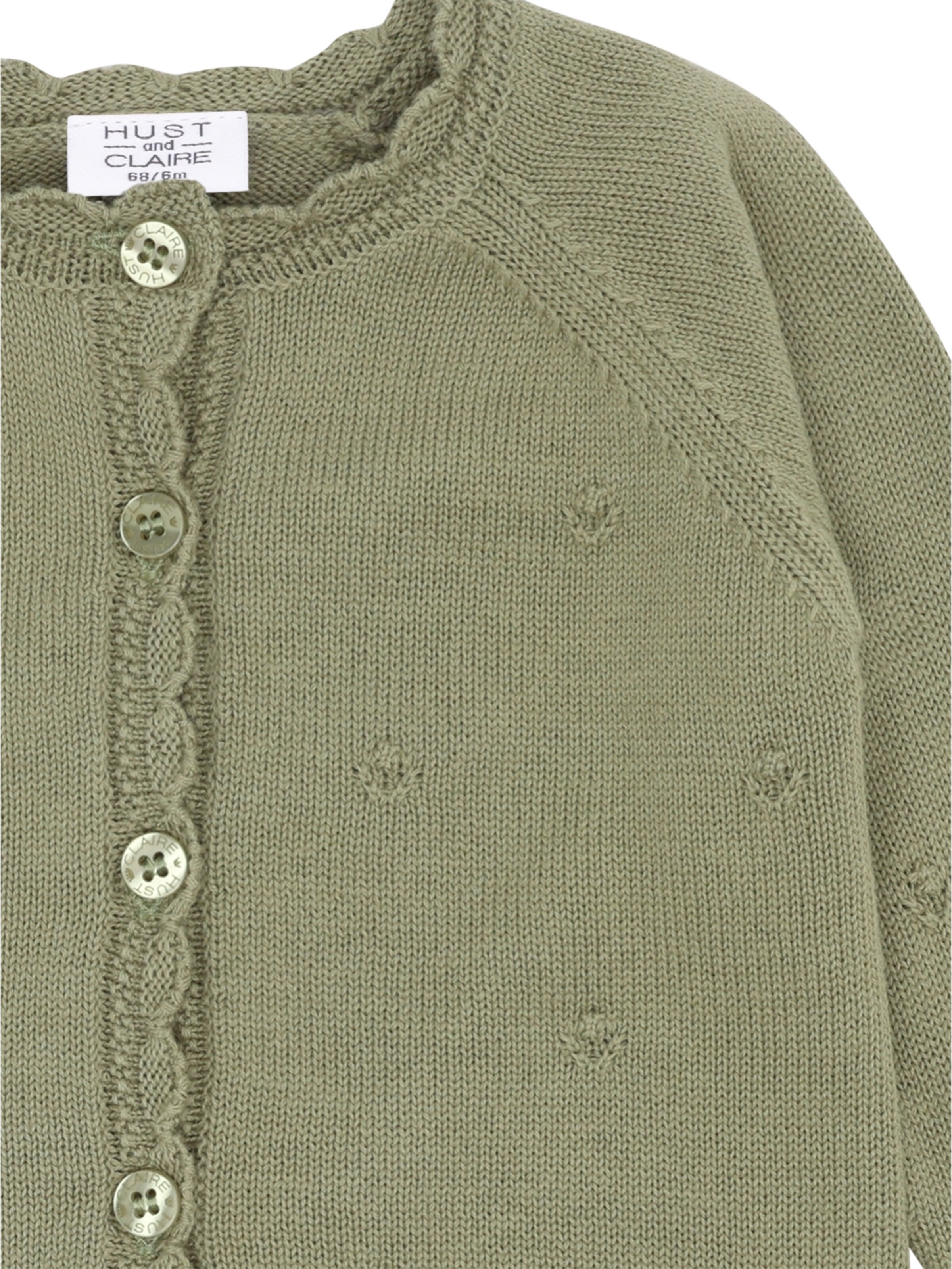 Hust & Claire Gebreid vest 'Cilja' in Groen