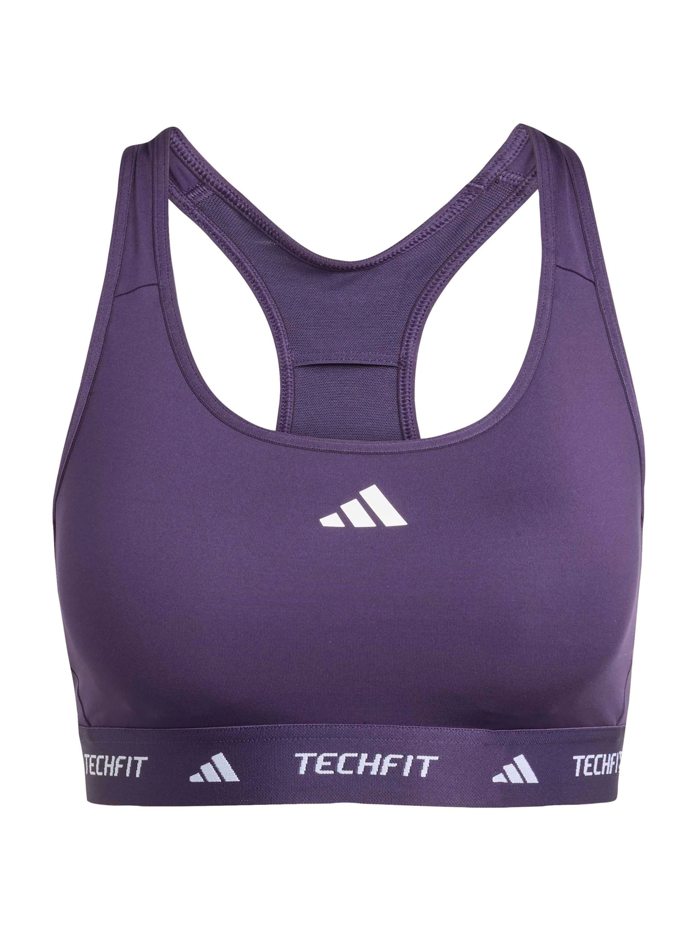 ADIDAS PERFORMANCE Bustier Biustonosz sportowy w kolorze fioletowy: przód