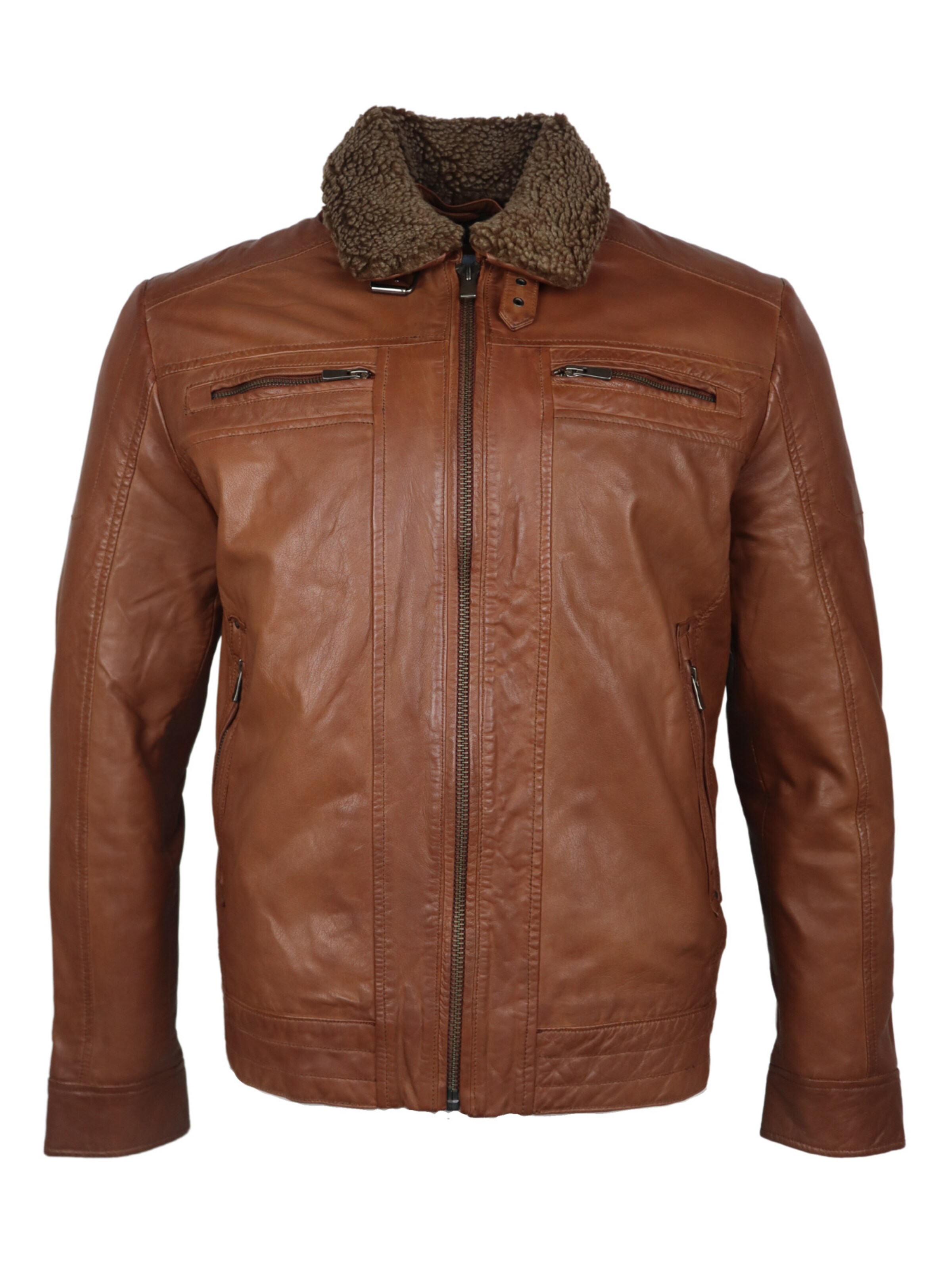 RICANO Jacke 'Dino' in Braun: Vorderseite