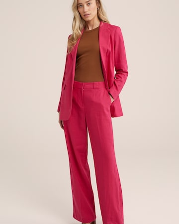 WE Fashion - Pierna ancha Pantalón de pinzas en rosa