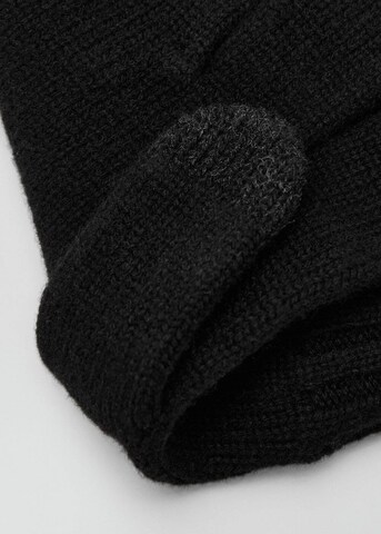 MANGO MAN Full Finger Gloves 'Touch' in Black