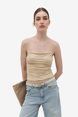 No Matter What Top in Gold: front