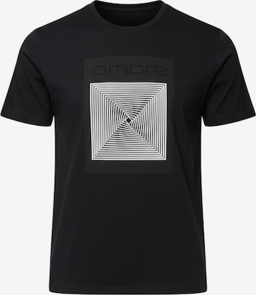 Ombre T-shirt i svart: framsida