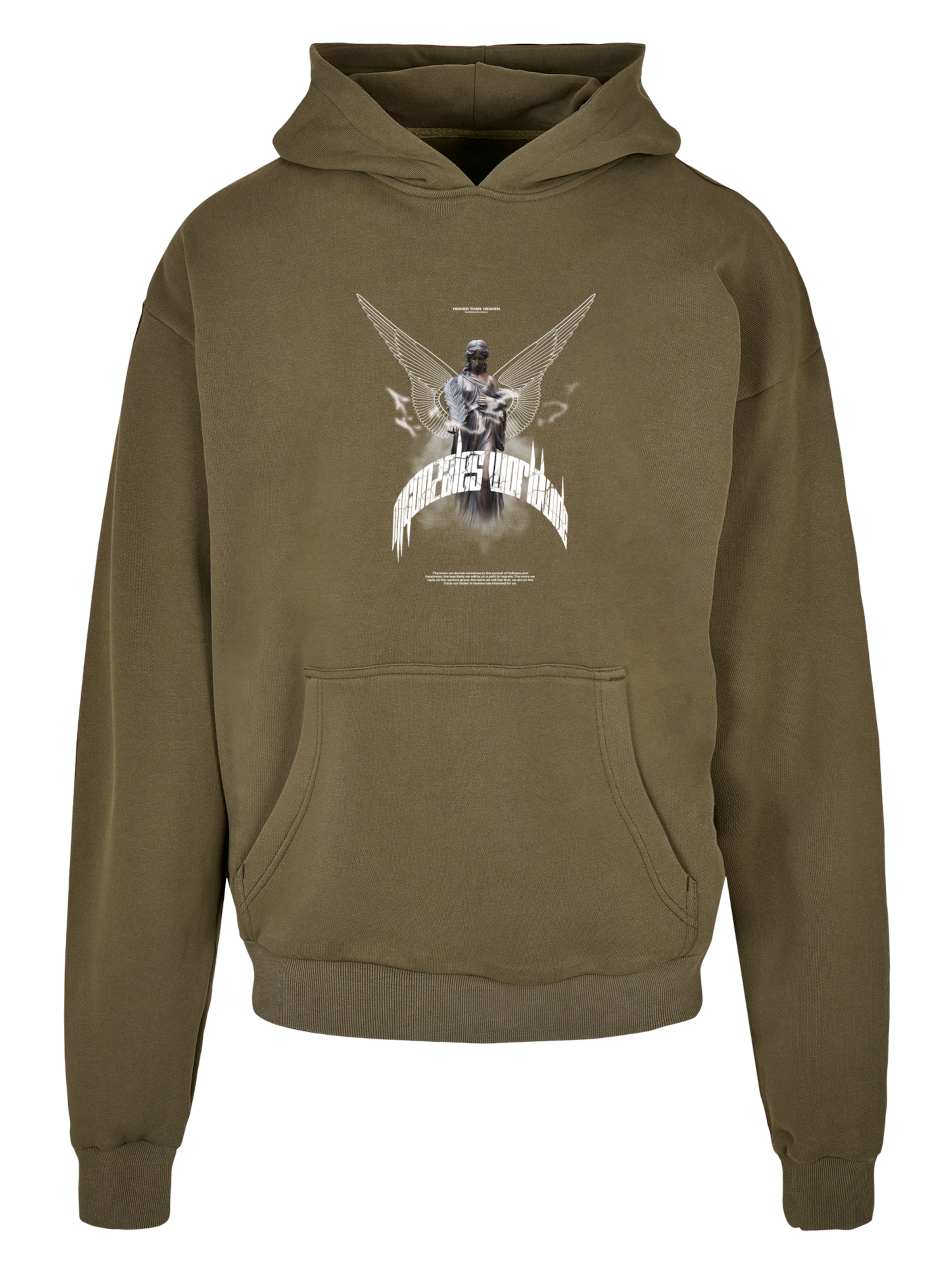 MJ Gonzales Sweatshirt 'Higher Than Heaven' i grøn: forside