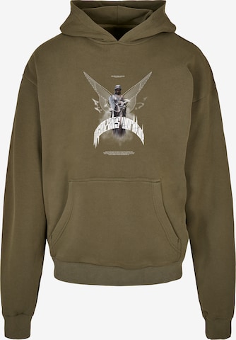 MJ Gonzales Sweatshirt 'Higher Than Heaven' in Green: front