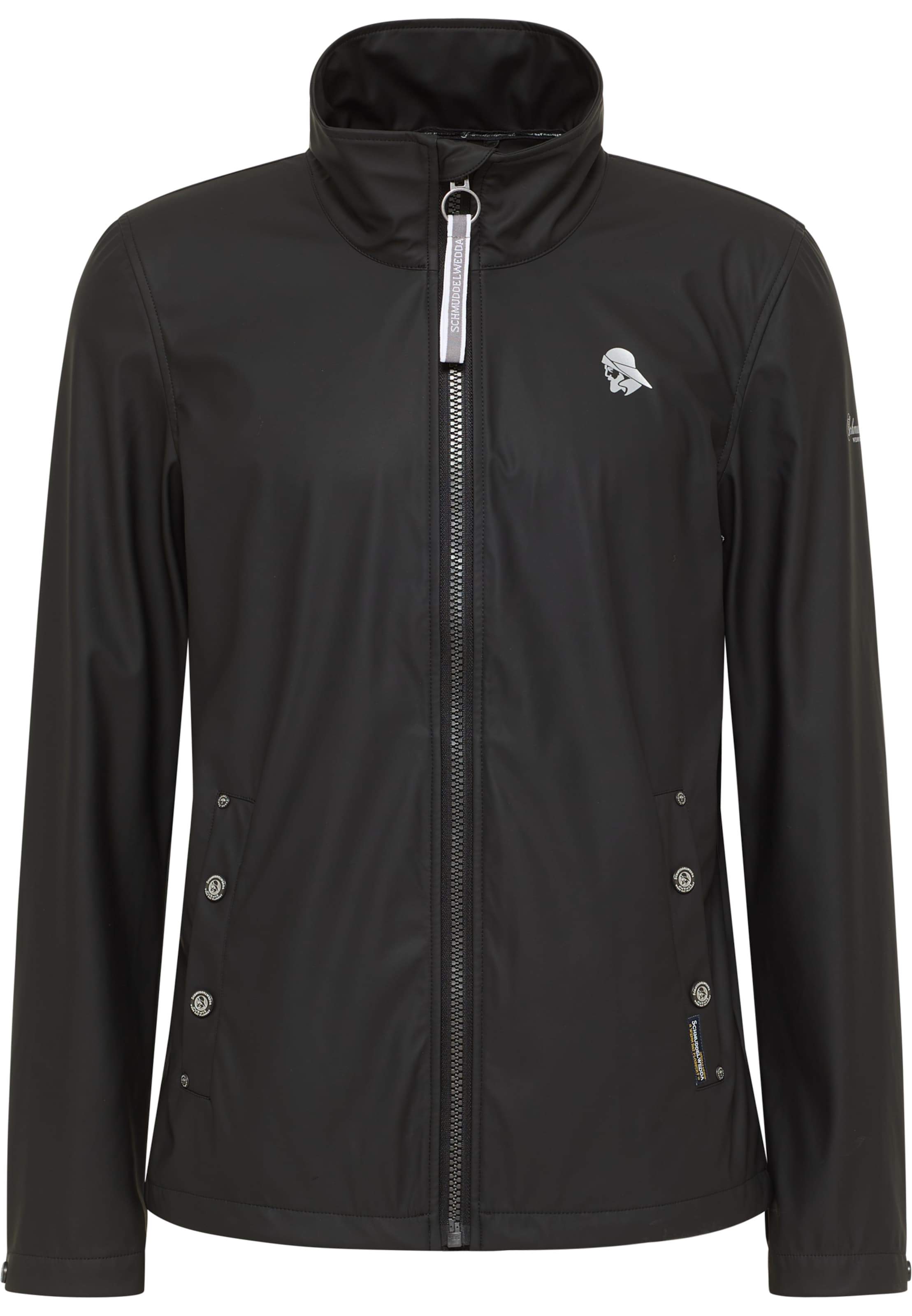 Schmuddelwedda Toiminnallinen takki 'Grassland' värissä musta: etupuoli