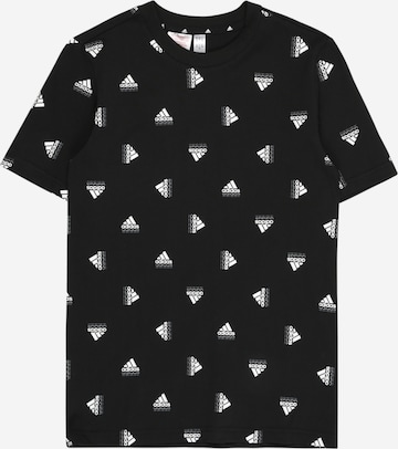 ADIDAS SPORTSWEAR Funkčné tričko 'Brand Love Allover Print' - Čierna: predná strana