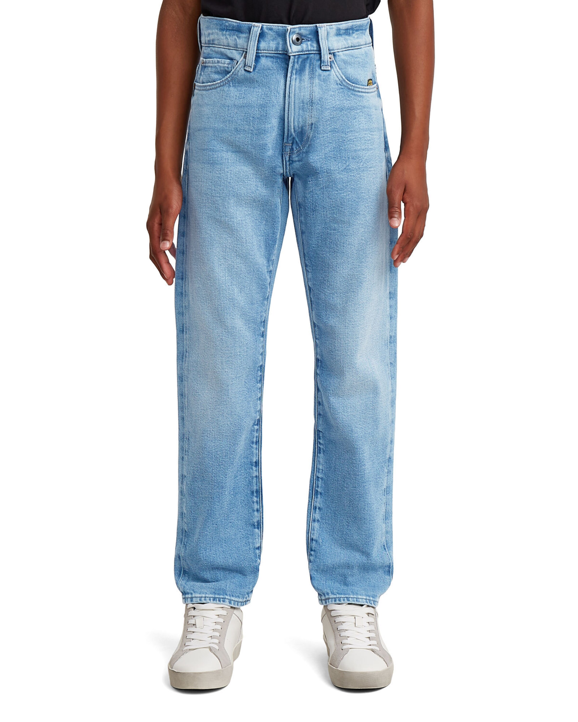 G-STAR Regular Jeans 'Boys 3301 Straight Tapered Jeans' in Blauw: voorkant