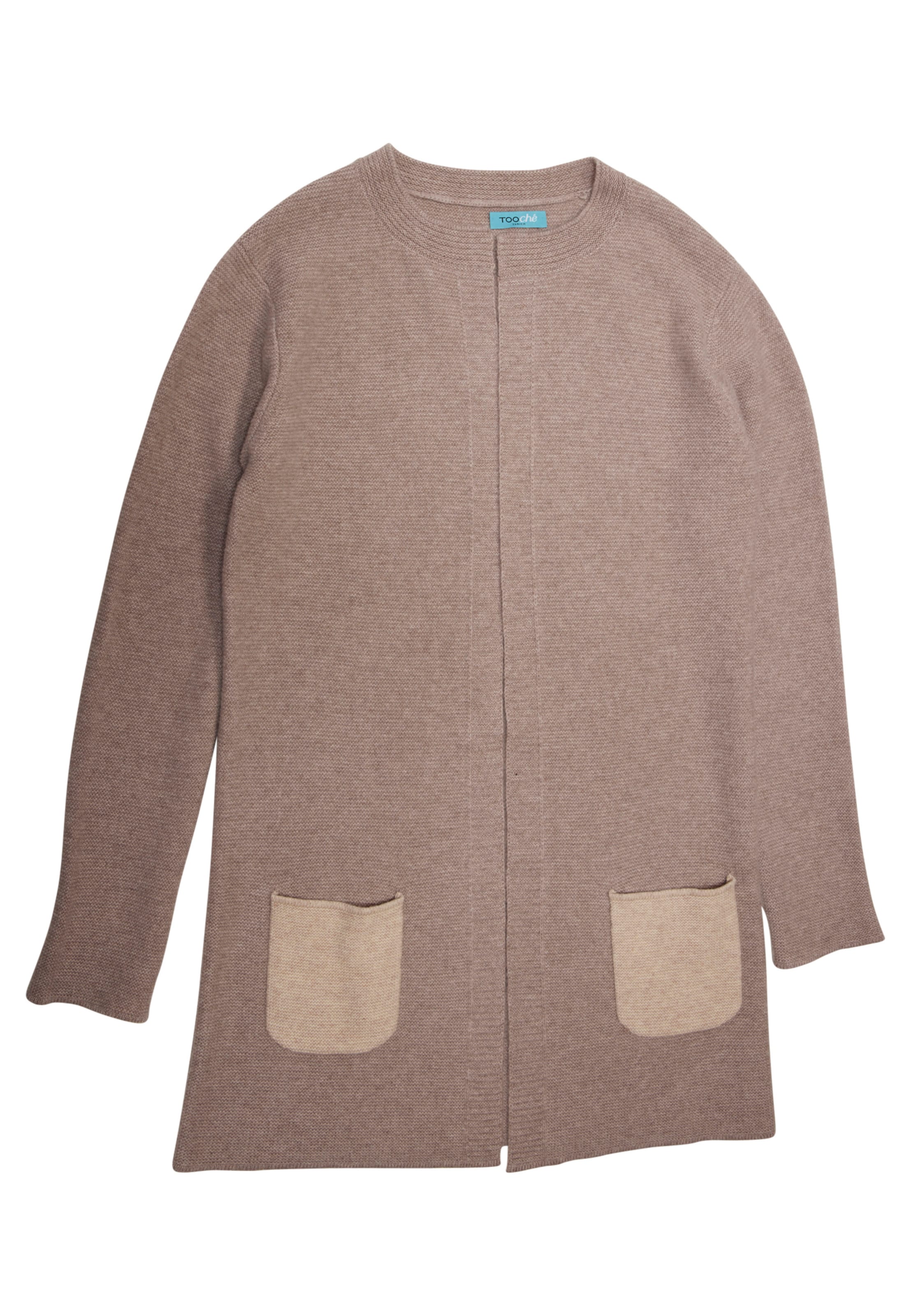 TOOche Knitted coat in Beige: front