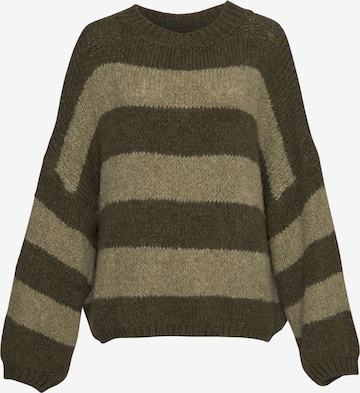 Lilavie Strickpullover ' Alesaa ' in Grün: Vorderseite