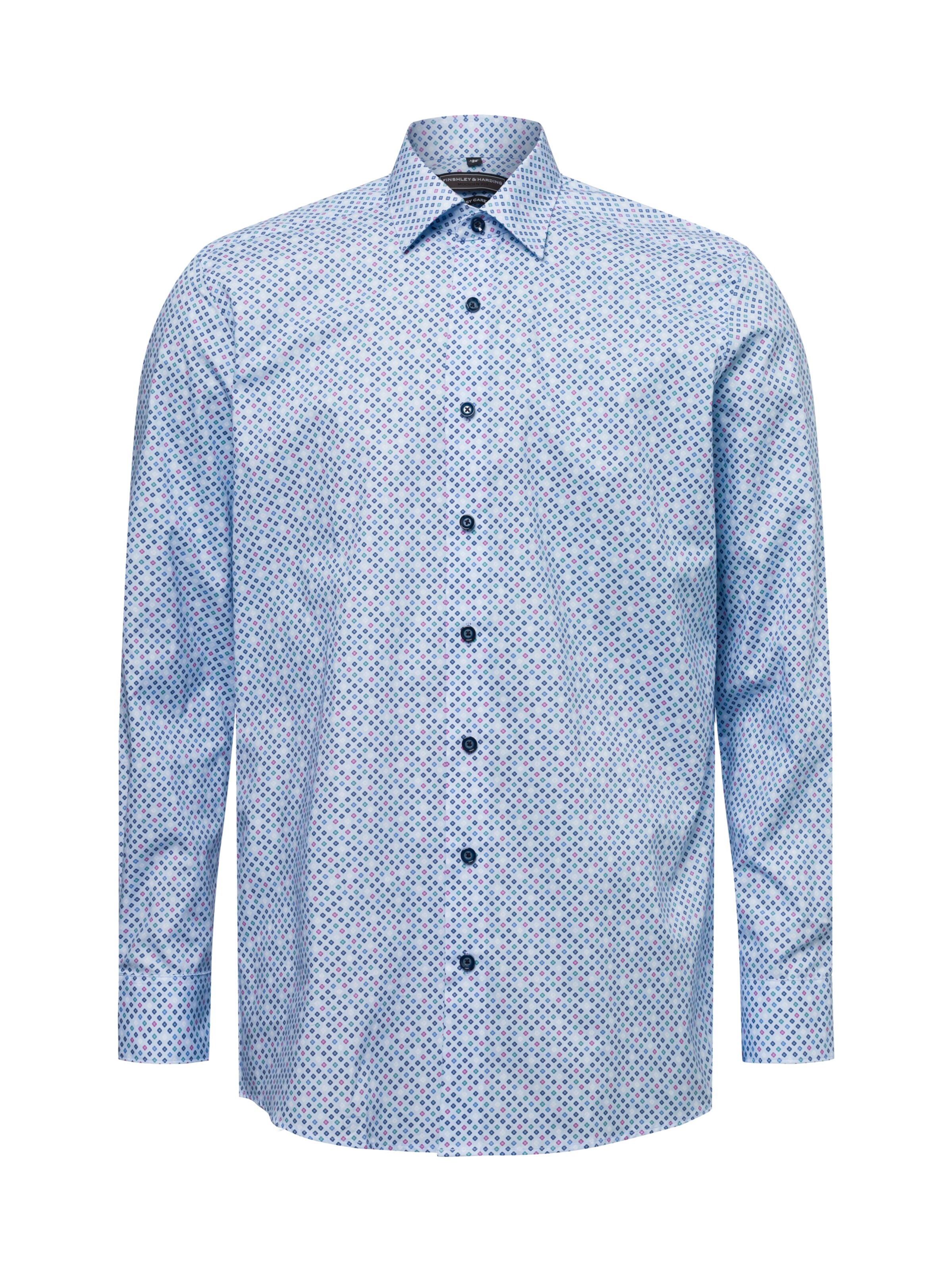 Finshley & Harding Regular fit Business Shirt in Blue: front