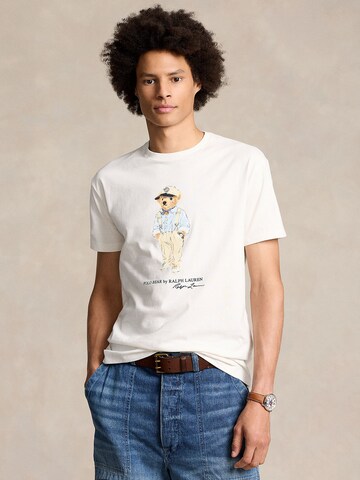 T-Shirt Polo Ralph Lauren en blanc : devant