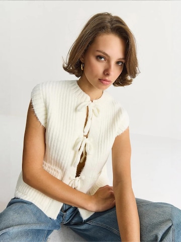 Gilet in maglia di Bianco Lucci in bianco