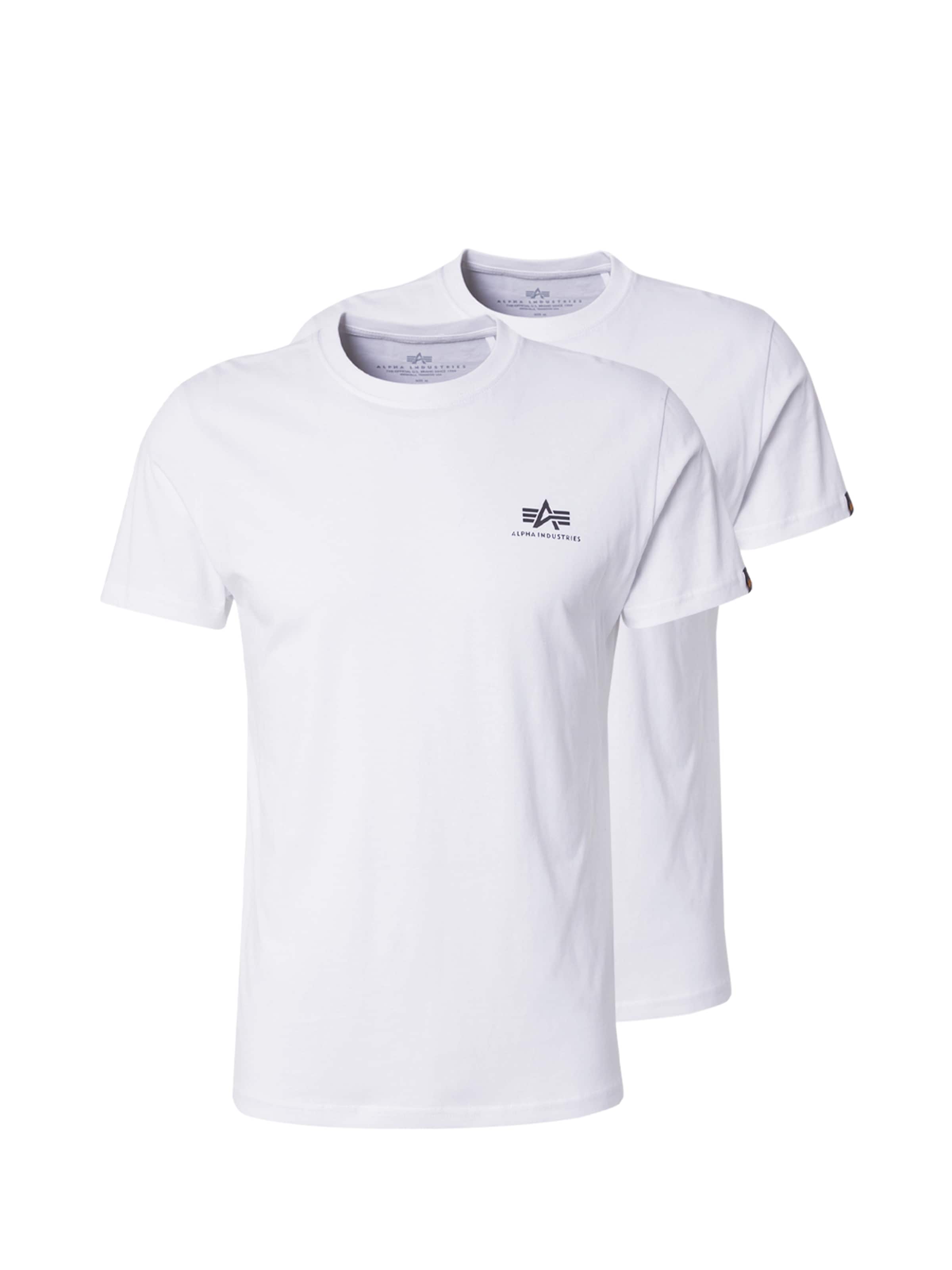 Maglietta di ALPHA INDUSTRIES in bianco: frontale