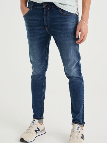 WE Fashion Skinny Jeans in Blauw: voorkant