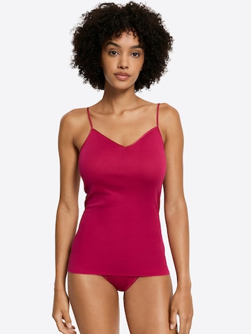 Hanro Spaghettitop ' Cotton Seamless ' in Rot: Vorderseite