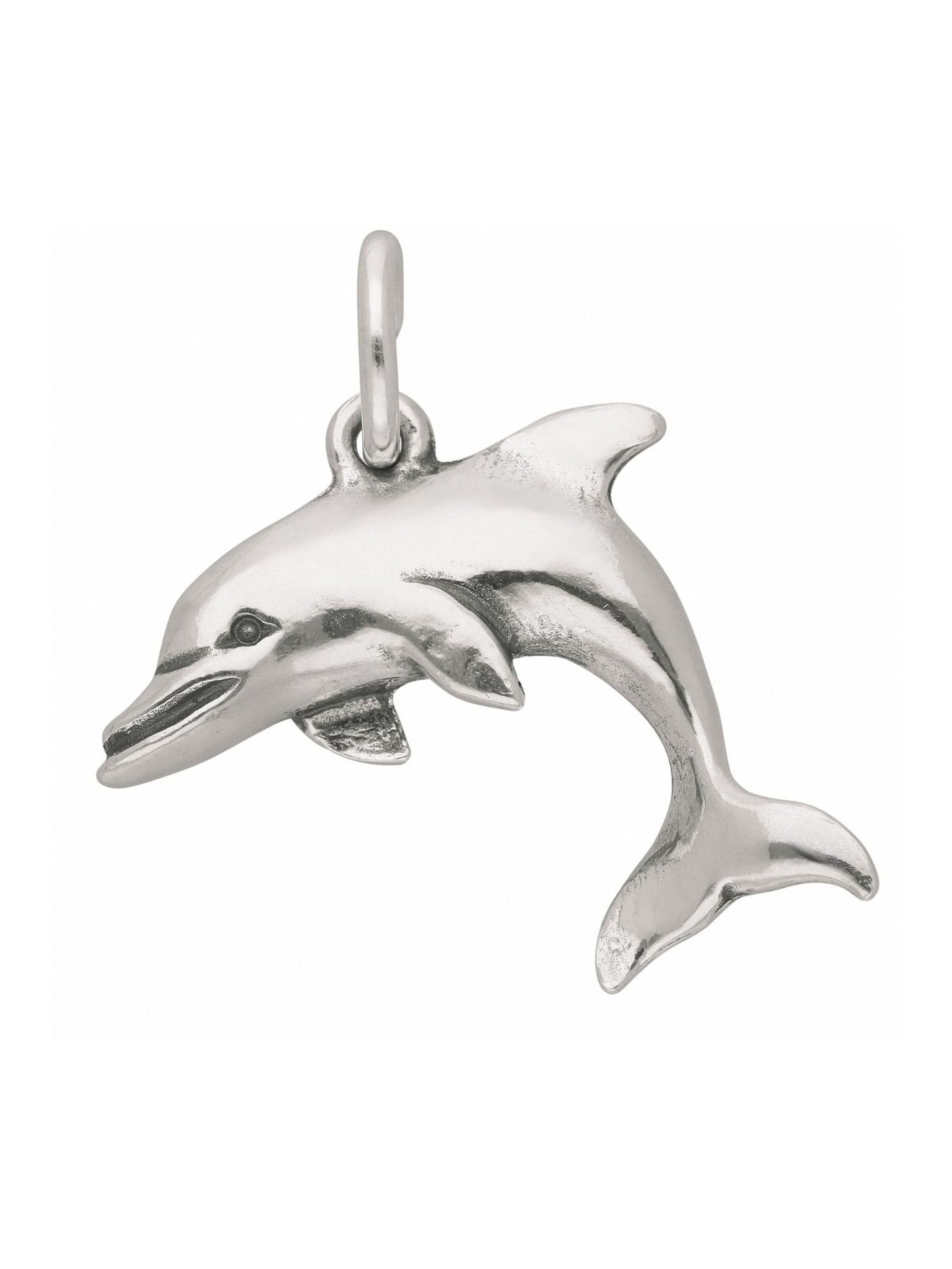 Adelia´s Anhänger 'Delphin' in Silber: Vorderseite