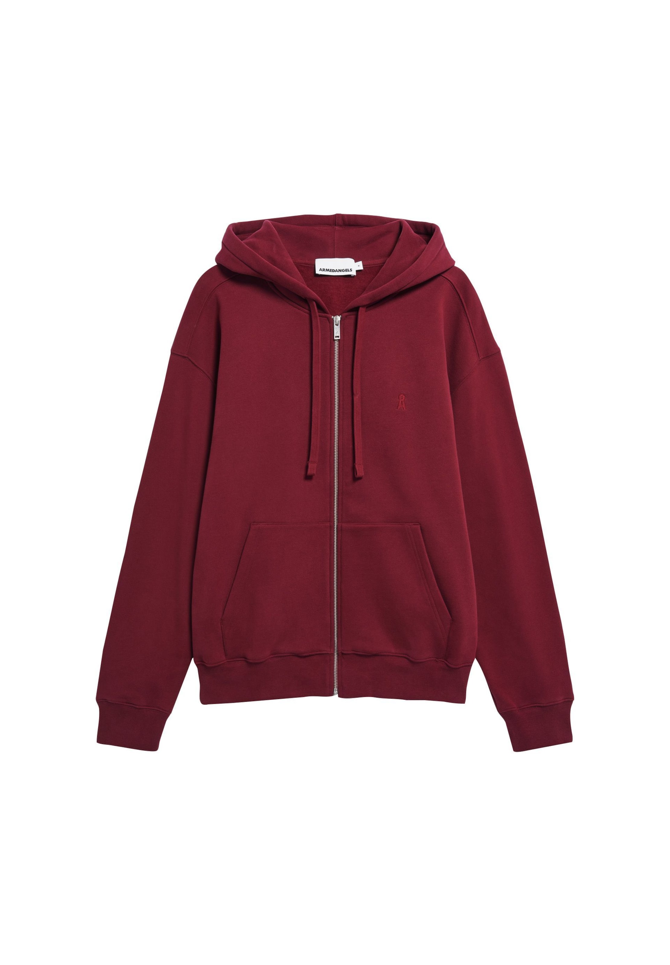ARMEDANGELS Sweat jacket in Red: front