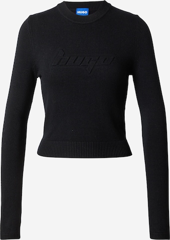 juoda HUGO Megztinis: priekis