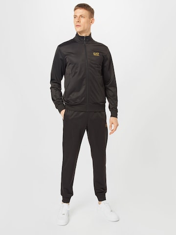 EA7 Emporio Armani Jogginganzug in Schwarz: predná strana