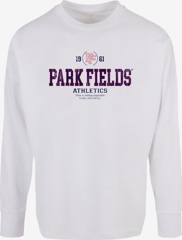 Merchcode Shirt 'Park Fields' in Wit: voorkant