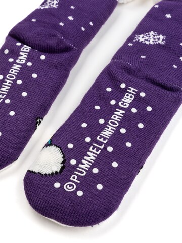 pummel & friends Socken 'Hüttensocken Pummeleinhorn Stay Fluffy'‌‌‌ in Lila