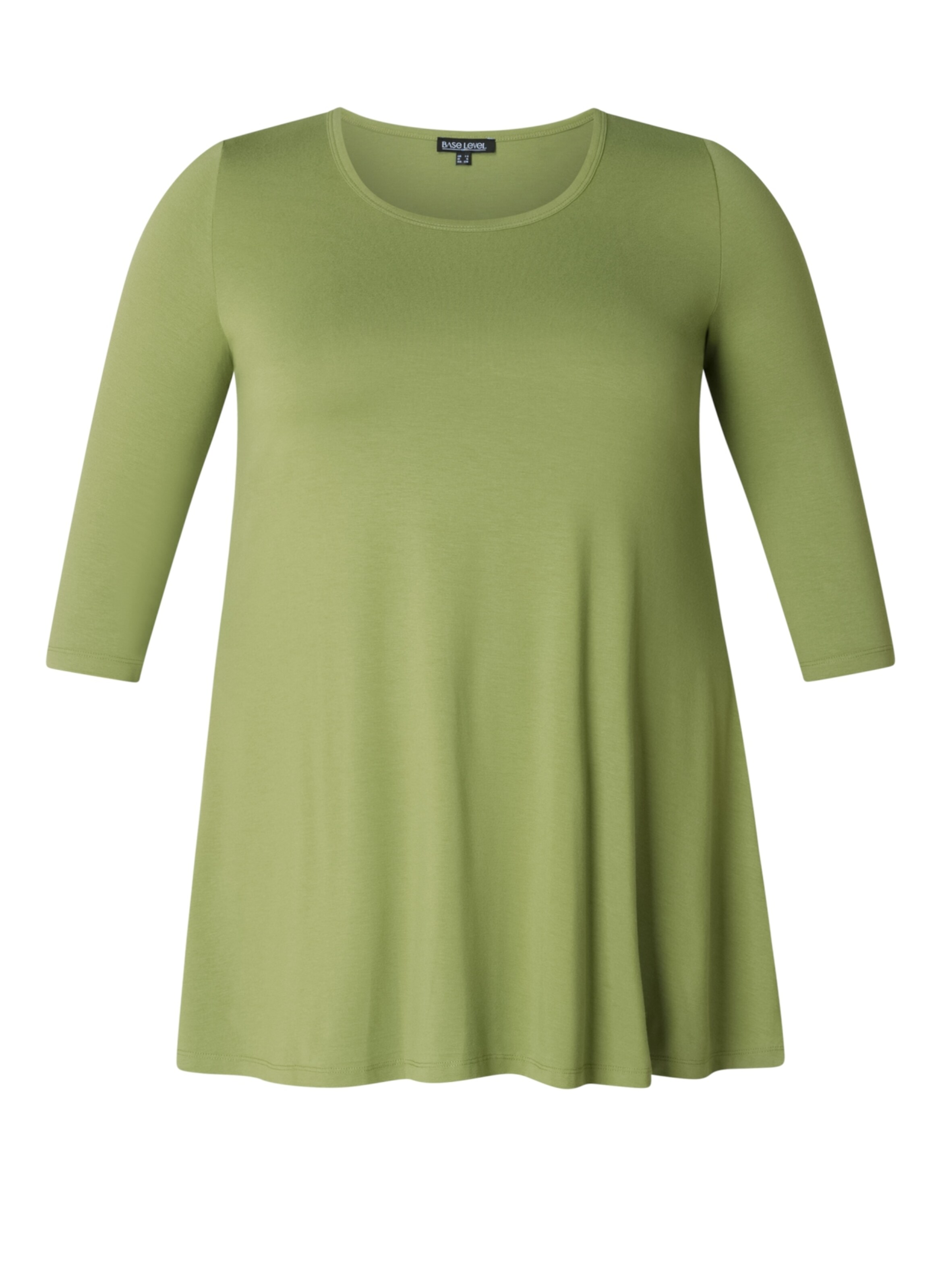 BASE LEVEL CURVY Tunic 'Aria' in Green: front