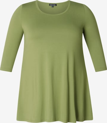 BASE LEVEL CURVY Tunic 'Aria' in Green: front