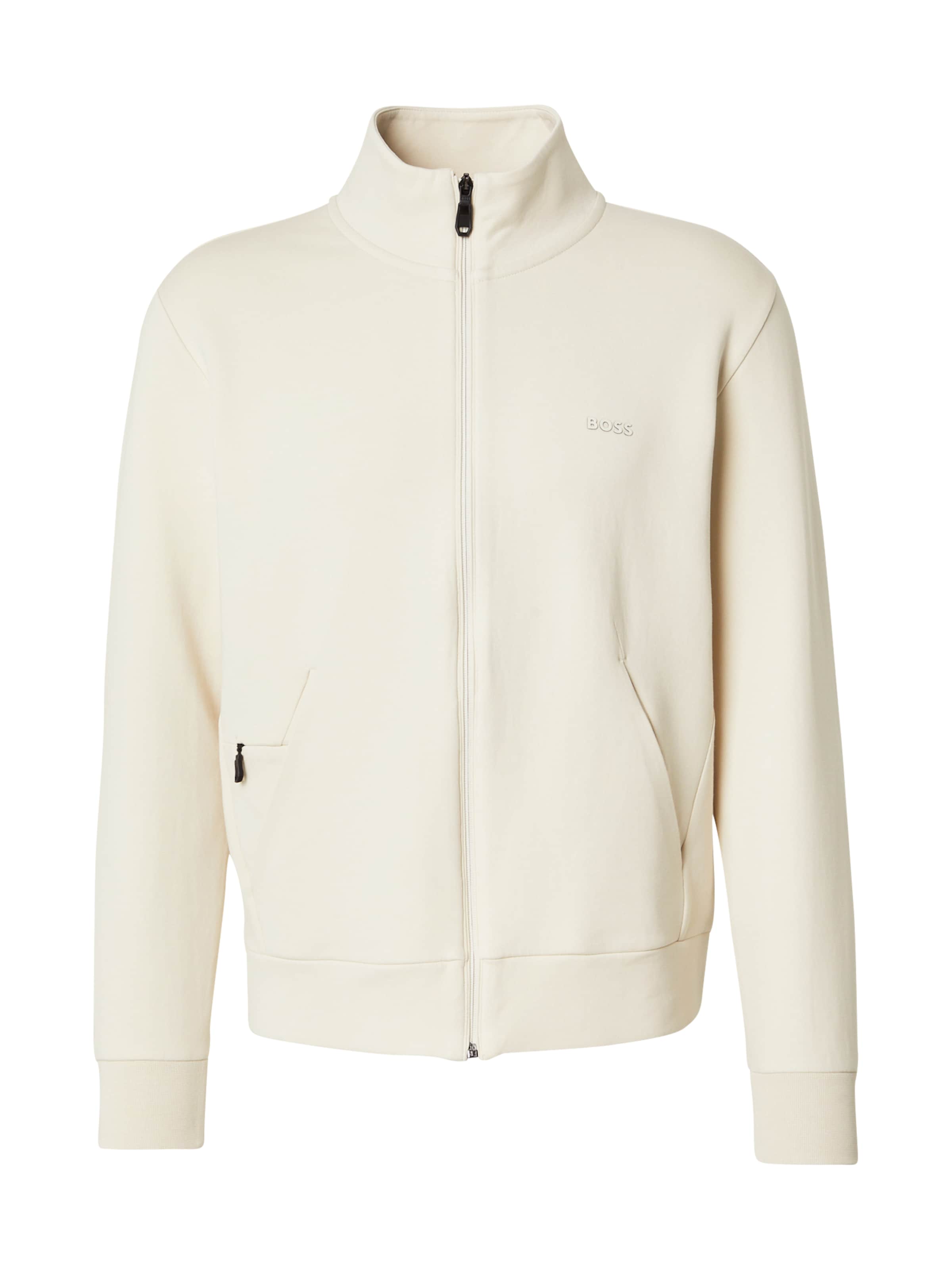 BOSS Zip-Up Hoodie 'Skaz' in White: front