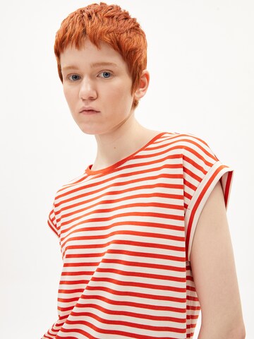 T-shirt 'JILAANA STRIPES' ARMEDANGELS en rouge