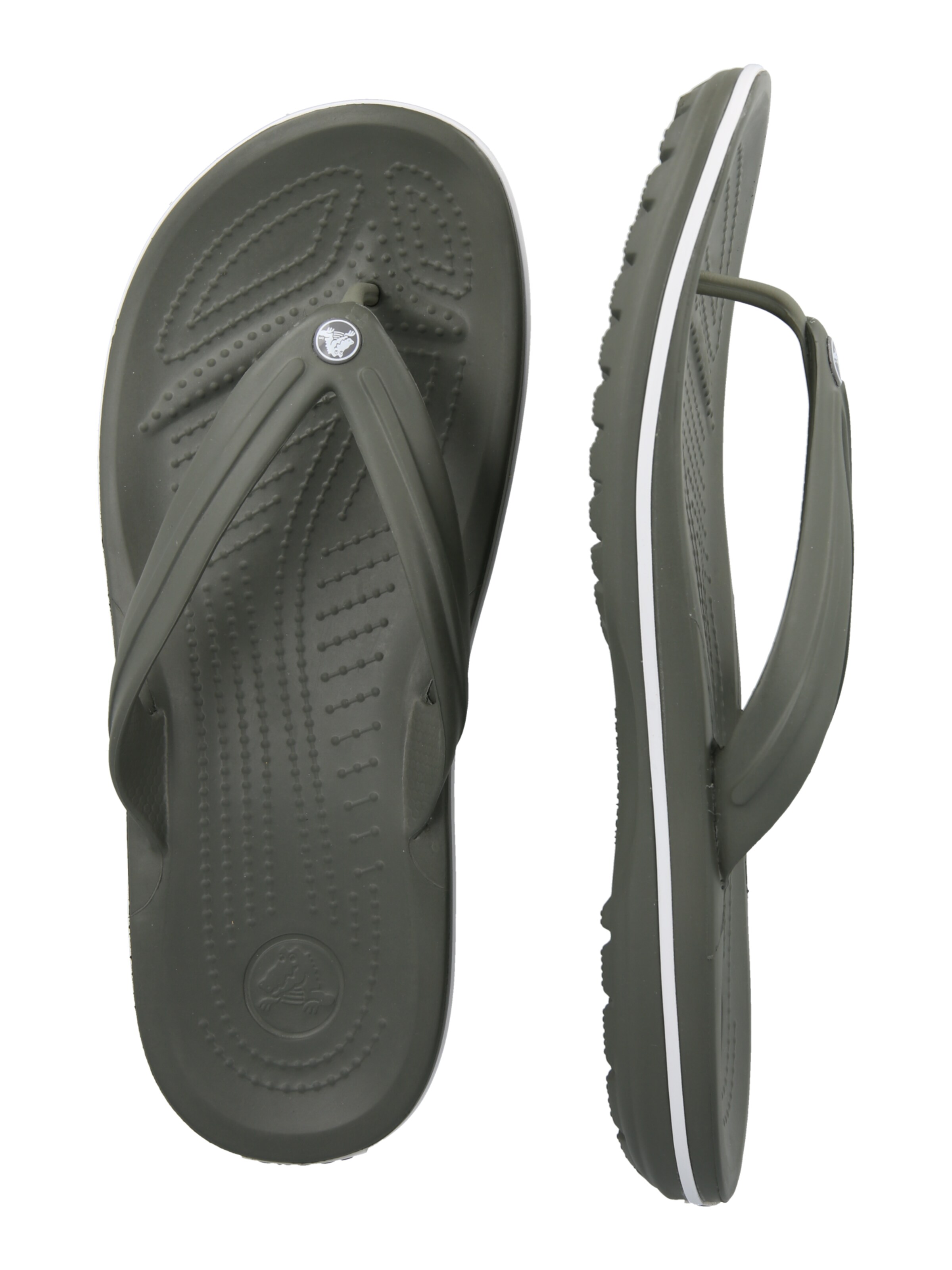 Flip-flops 'Crocband' de la Crocs pe verde