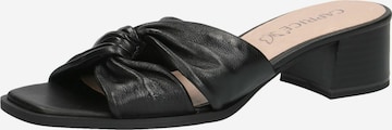 CAPRICE Mules in Black: front