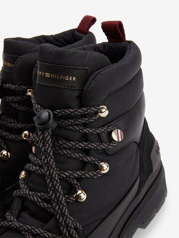 TOMMY HILFIGER Lace-Up Ankle Boots in Black