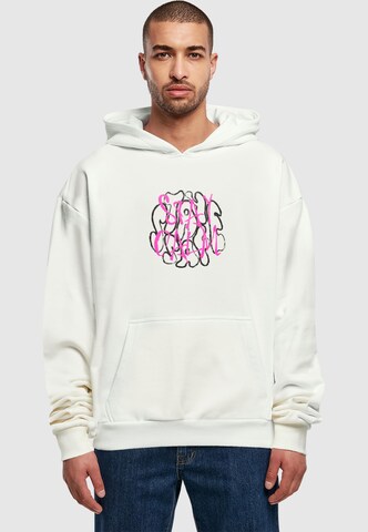 Merchcode Sweatshirt 'Stay Safe' in Weiß: Vorderseite