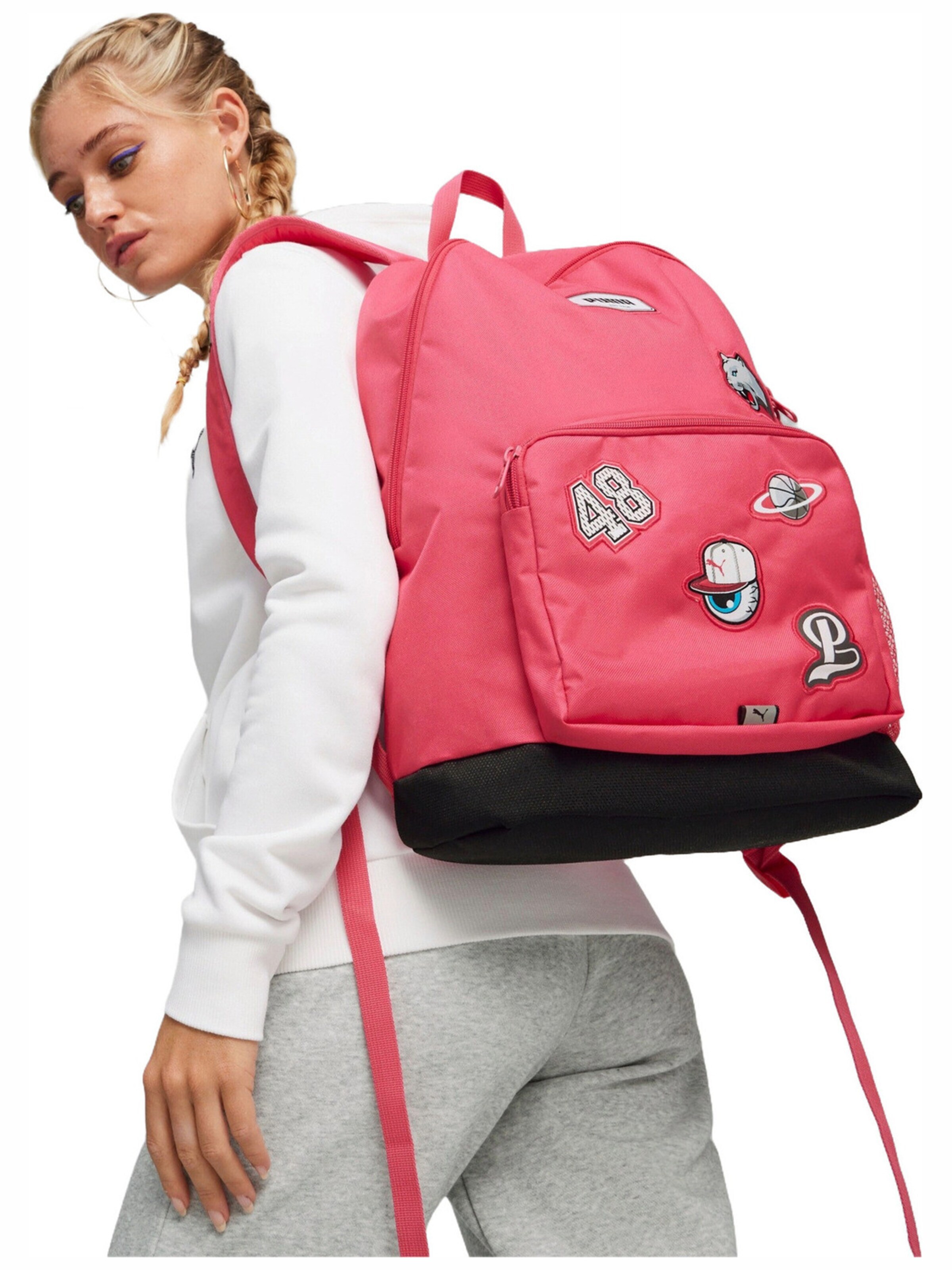 PUMA - Mochila 'Puma Patch Backpack 22L' en rosa: frente