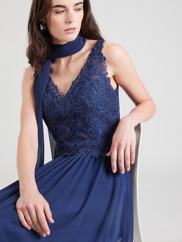 Robe de soirée mascara en bleu