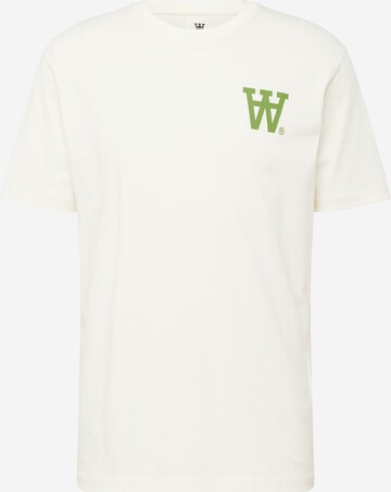 WOOD WOOD T-shirt 'Ace AA' i vit: framsida