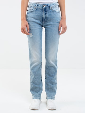 BIG STAR Slimfit Jeans 'MYRRA' in Blauw: voorkant