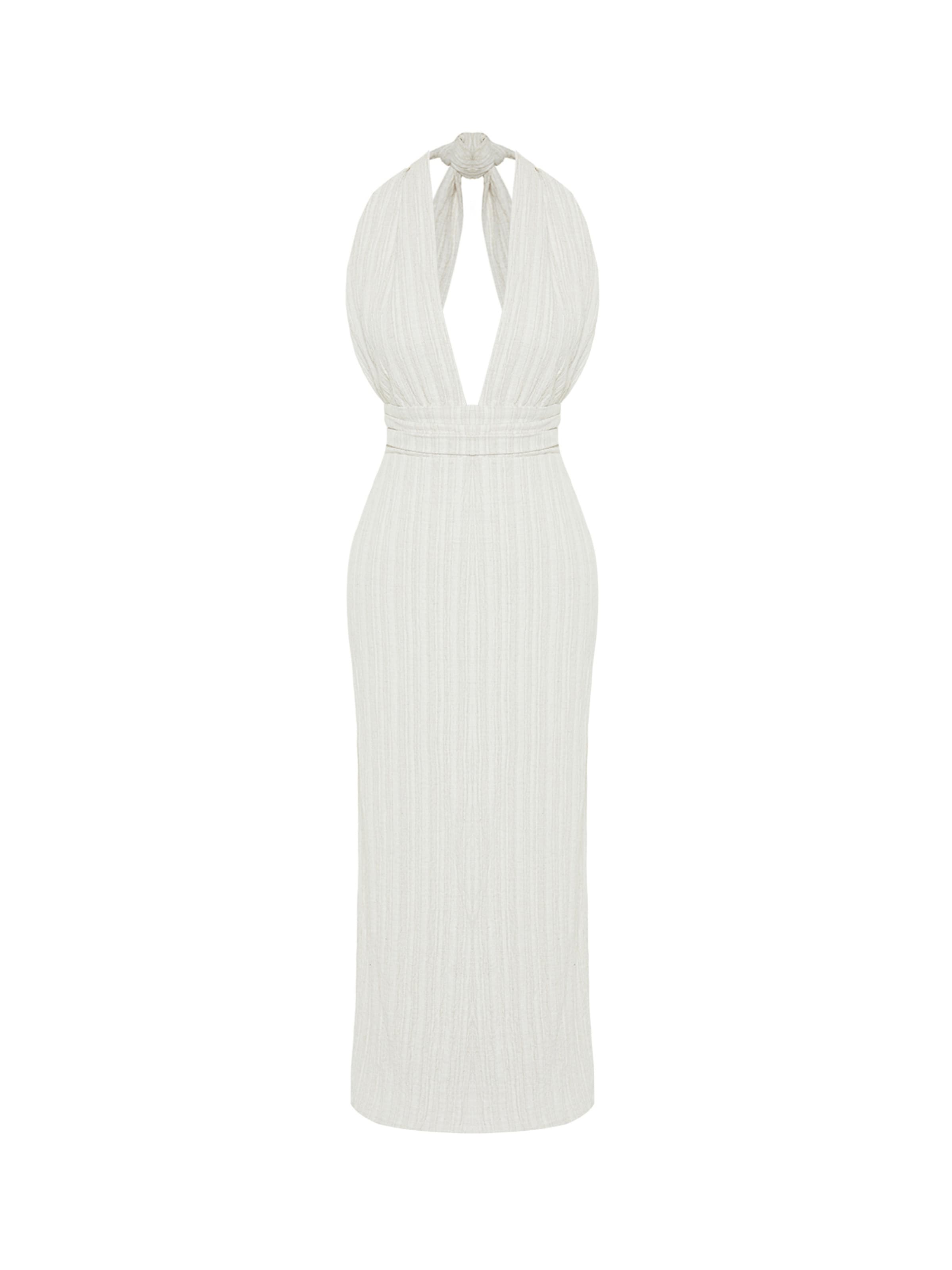 Trendyol - Vestido de verão em branco: frente