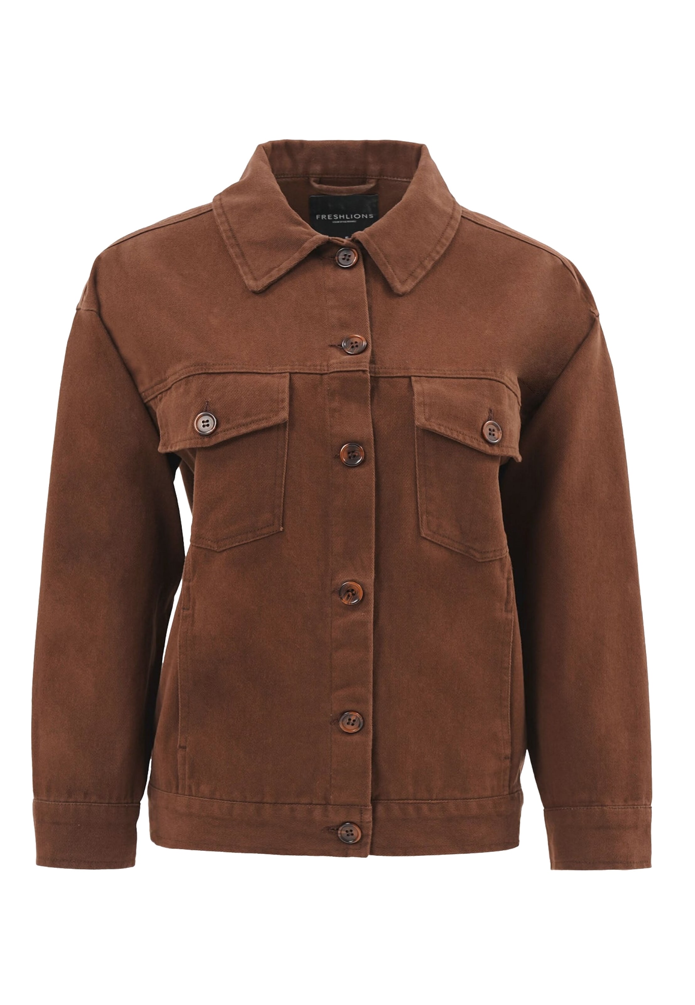 FRESHLIONS Übergangsjacke 'Jenna' in Braun: Vorderseite