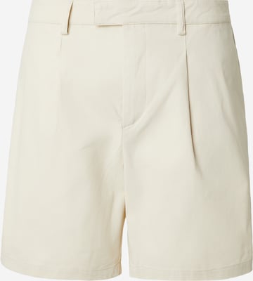 balts DAN FOX APPAREL Standarta Klasiskas bikses 'Hermann': no priekšpuses